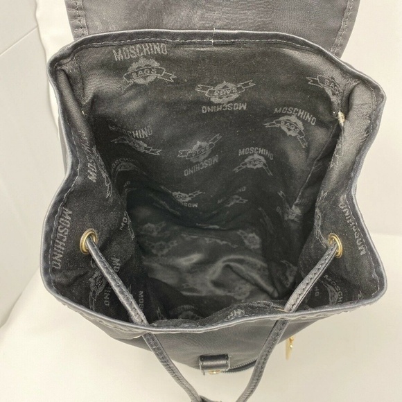 Moschino Black and Gold Nylon Backpack main image 7